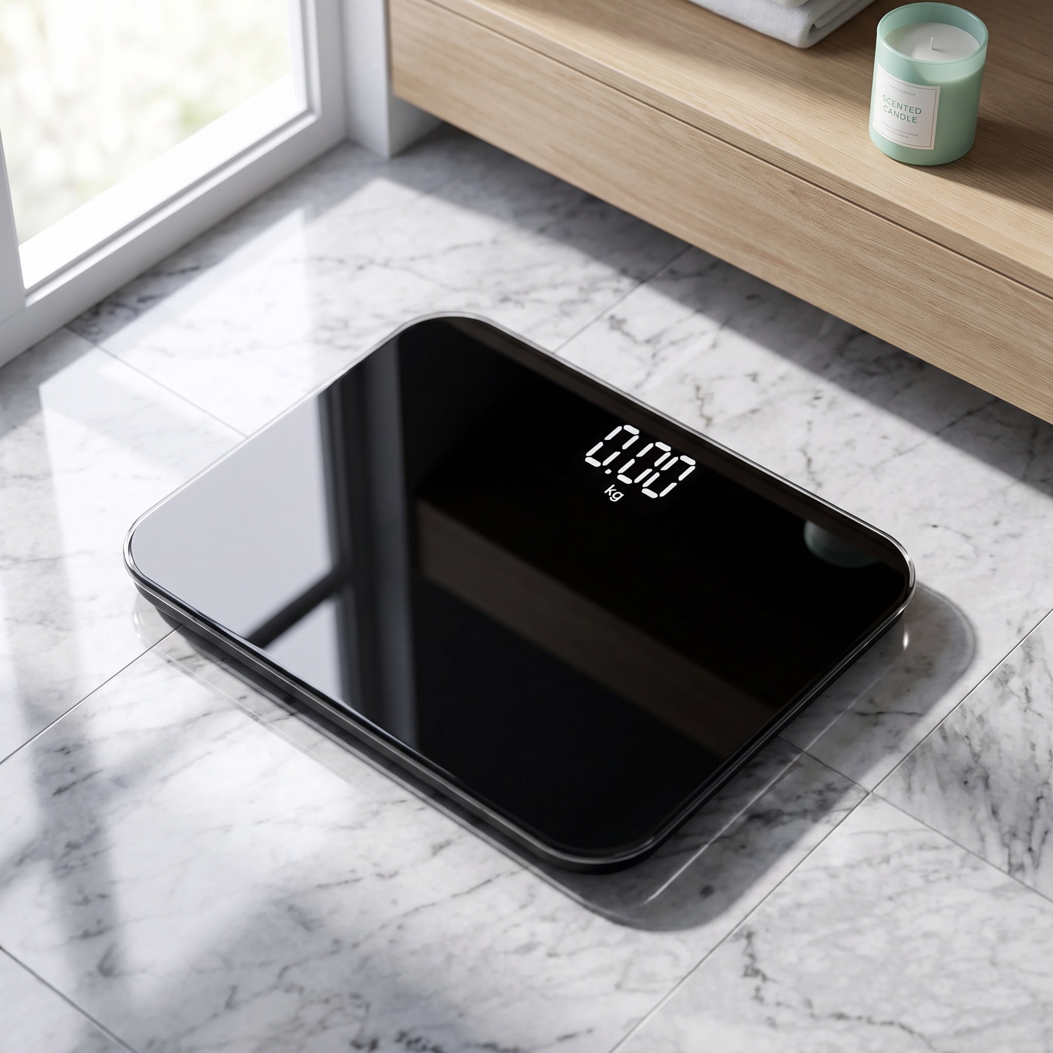 Digital Body Weight Scale - Портативные электронные весы-зеркало для путешествий, миниатюрные