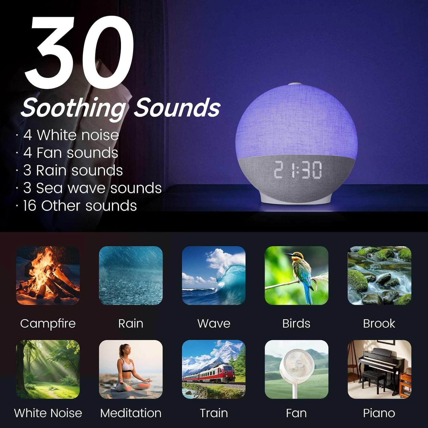Будильник с восходом солнца, з – обзор и цена White Noise Machine Sleep